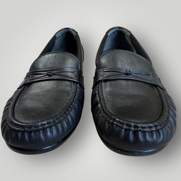 SAS Leather Tripad Loafers Low Wedge Heel Comfort Shoes Slip On Size 9M Black - Picture 4 of 15